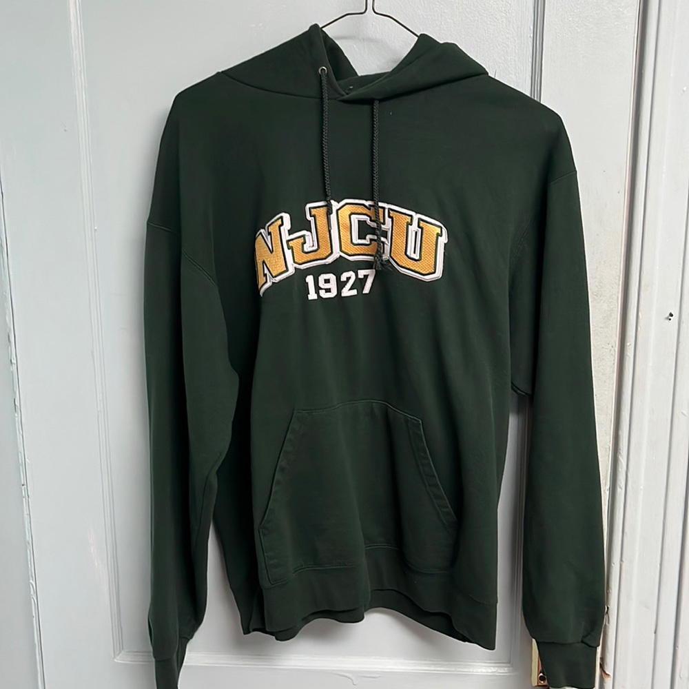 Mens Green Chmapion Hoodie with Embroidering